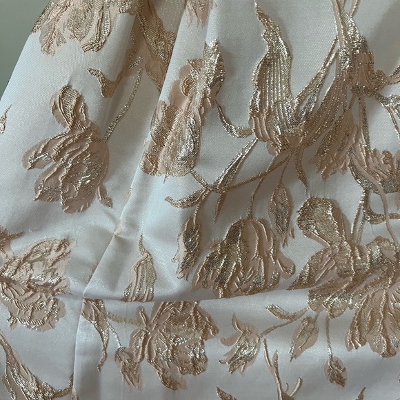 Adrianna Papell High Low Dress in Cream and Tan - Picture 4 of 6